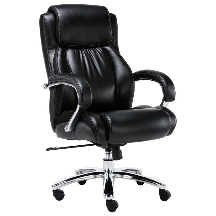 Кресло офисное BRABIX PREMIUM "Status HD-003", нагрузка до 250 кг, рециклированная кожа, хром, черное, 531821 - фото 13138