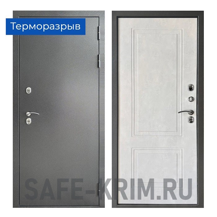 Дверь входная ТЕРМО ЭКО 2 (терморазрыв) Антик Серебро 4595