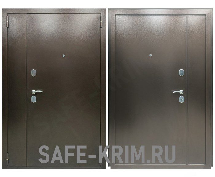 Дверь входная ДУЭТ 2050/1260 (мет/мет) Антик Медь 4610