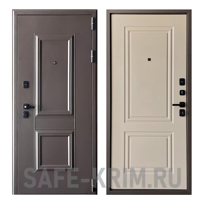 Дверь входная Трам Штамп 3.0 Муар коричневый 8019 4637