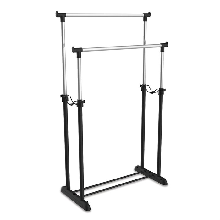 Вешалка для плечиков SHT-WR4150, 1615х860х440 мм, пластик/металл, черная/хром 603590