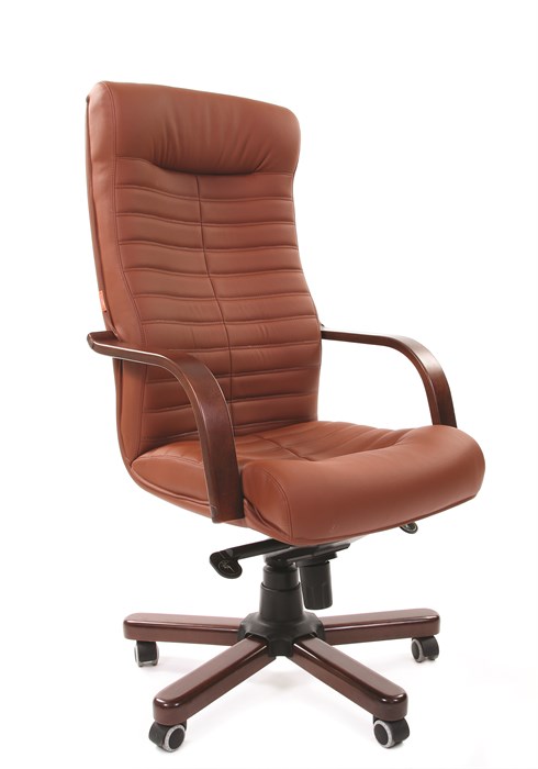 Кресло руководителя Chairman 480 WD Экокожа коричневая - фото 7384