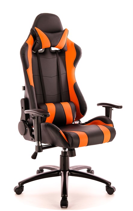 Кресло Everprof Lotus S2 экокожа черный/оранжевый - фото 9894