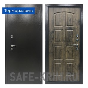 Дверь входная ТЕРМО АКАЦИЯ ТЕМНАЯ (терморазрыв) Антик Медь 4597