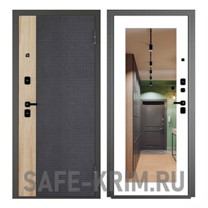 Металлическая дверь РОНА ЗЕРКАЛО (МДФ/МДФ) Комбо 4605