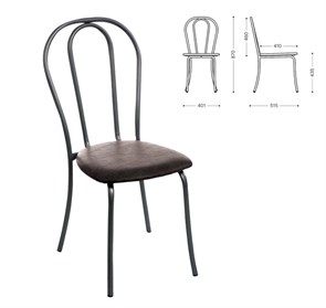 Стул обеденный для столовой (черный) 4616