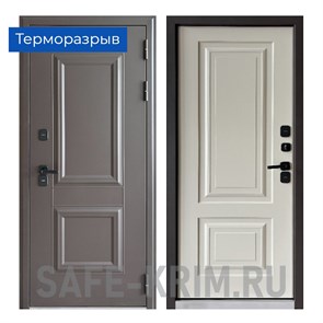 Дверь входная ТЕРМАКС ШТАМП 1 (терморазрыв) Муар коричневый 8019 4628