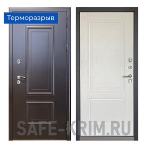 Дверь входная ШТАМП 2 КЛАССИК (терморазрыв) Муар коричневый 8019 4643