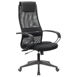 Кресло офисное BRABIX PREMIUM "Stalker EX-608 PL", ткань-сетка/кожзам, черное, 532090 532090