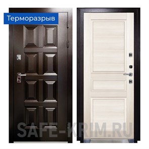 Металлическая дверь ВИНТЕР 100 (Терморазрыв) Дуб белёный 3170