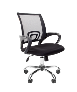Кресло офисное Chairman 696 хром Сетка TW-01 черный