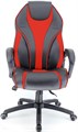 Кресло Everprof Wing Экокожа черный/красный EP wing pu r