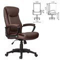 Кресло офисное BRABIX "Enter EX-511", экокожа, коричневое, 531163 - фото 12967