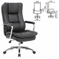 Кресло офисное BRABIX PREMIUM "Amadeus EX-507", экокожа, хром, черное, 530879 530879