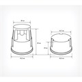 Стремянка-табурет передвижная, 2 ступени, на колесах (под нагрузкой статична), 43 см, пластик, до 150 кг, 640104 602306