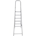 Стремянка сталь / алюминий 6 ступеней, высота площадки 1,25м, дуга 0,6м, площадка 26х26см, нагрузка 150кг, вес 7кг НОВАЯ ВЫСОТА, 1130106 609085
