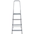 Стремянка алюминиевая 4 ступени, высота площадки 0,82м, дуга безопасности 0,6м, площадка 26х26см, до 150кг, вес 3,5кг, НОВАЯ ВЫСОТА, 1110104 609080