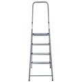 Стремянка алюминиевая 4 ступени, высота площадки 0,82м, дуга безопасности 0,6м, площадка 26х26см, до 150кг, вес 3,5кг, НОВАЯ ВЫСОТА, 1110104 609080
