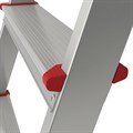 Стремянка алюминиевая 7 стандартных ступеней 9 см, площадка 1,5 м, нагрузка 225 кг, вес 7 кг, НОВАЯ ВЫСОТА, 3110107 602931