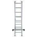 Лестница-трансформер 3-х секционная 3х7 ступеней, высота 4,5 м (3 секции по 1,9 м), нагрузка 150 кг, алюминий, НОВАЯ ВЫСОТА, 1230307 604885