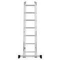 Лестница-трансформер 3-х секционная 3х7 ступеней, высота 4,5 м (3 секции по 1,9 м), нагрузка 150 кг, алюминий, НОВАЯ ВЫСОТА, 1230307 604885