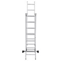 Лестница-трансформер 3-х секционная 3х7 ступеней, высота 4,5 м (3 секции по 1,9 м), нагрузка 150 кг, алюминий, НОВАЯ ВЫСОТА, 1230307 604885