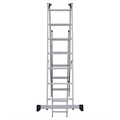 Лестница-трансформер 3-х секционная 3х7 ступеней, высота 4,5 м (3 секции по 1,9 м), нагрузка 150 кг, алюминий, НОВАЯ ВЫСОТА, 1230307 604885