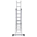 Лестница-трансформер 3-х секционная 3х7 ступеней, высота 4,5 м (3 секции по 1,9 м), нагрузка 150 кг, алюминий, НОВАЯ ВЫСОТА, 1230307 604885