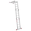Лестница-трансформер алюминиевая 4х4 ступени, высота 4,5 м (4 секции по 1,2 м) до 150 кг, вес 16,5 кг, НОВАЯ ВЫСОТА, 3320404 601909