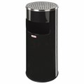 Урна с пепельницей 27 литров, 600х250 мм, нержавеющая сталь, черная, LAIMA PROFESSIONAL, 606300 606300