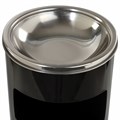Урна с пепельницей 27 литров, 600х250 мм, нержавеющая сталь, черная, LAIMA PROFESSIONAL, 606300 606300