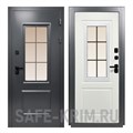 Металлическая дверь ВИНТЕР 100 (Терморазрыв) Панорама Графит 4626