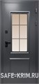 Металлическая дверь ВИНТЕР 100 (Терморазрыв) Панорама Графит 4626