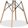 Стол обеденный BRABIX "Eames T-01", круглый, диаметр 80 см, опоры дерево, белый, 532633 532633