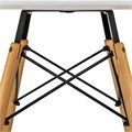 Стол обеденный BRABIX "Eames T-01", круглый, диаметр 80 см, опоры дерево, белый, 532633 532633