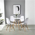 Стулья BRABIX "Eames CF-010", КОМПЛЕКТ 4 шт., пластик, опоры дерево/металл 532630