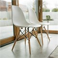 Стулья BRABIX "Eames CF-010", КОМПЛЕКТ 4 шт., пластик, опоры дерево/металл 532630