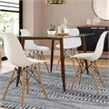 Стулья BRABIX "Eames CF-010", КОМПЛЕКТ 4 шт., пластик, опоры дерево/металл 532630