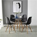 Стулья BRABIX "Eames CF-010", КОМПЛЕКТ 4 шт., пластик, опоры дерево/металл 532630