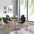 Стулья BRABIX "Eames CF-010", КОМПЛЕКТ 4 шт., пластик, опоры дерево/металл 532630