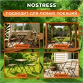 Комплект складной мебели (стол и 2 стула) NOSTRESS (НОСТРЕСС) "Woodstock FS-003A", металл черный, акация, 680060 680060