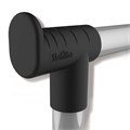 Вешалка для плечиков SHT-WR4150, 1615х860х440 мм, пластик/металл, черная/хром 603590