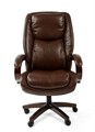 Кресло руководителя Chairman 408 кожа+PU коричневый CH 408 кож.кор.