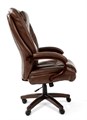 Кресло руководителя Chairman 408 кожа+PU коричневый CH 408 кож.кор.