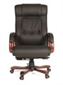 Кресло руководителя Chairman 653 Нат. кожа черная CH 653 кож.черн.