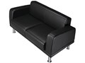 Диван Милан 2х мест (черн) 3198
