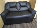 Диван Бизон (2х мест) черный 3202